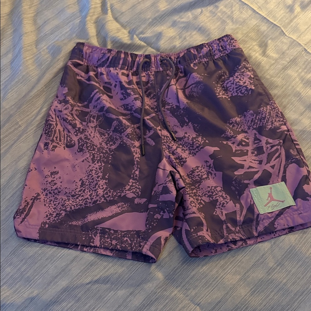 Jordan Abstract Purple Swim Trunks